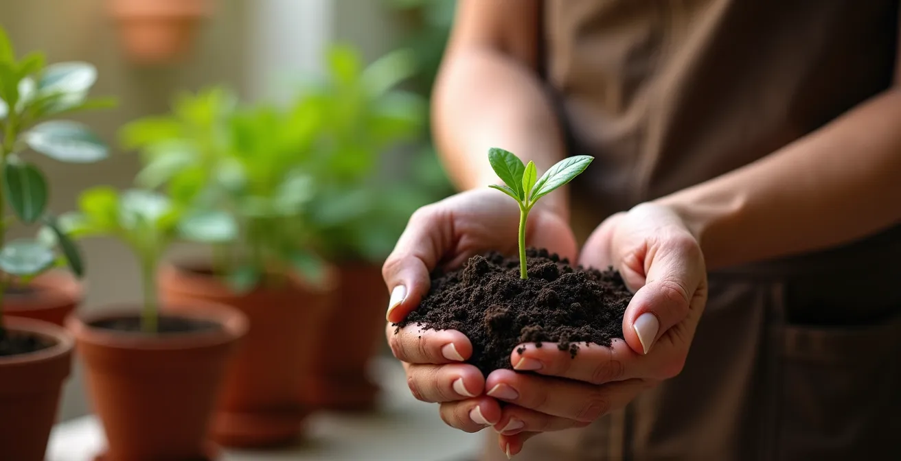 Proceso secuencial de las 6 fases de diseño de jardín mostrando la evolución del espacio