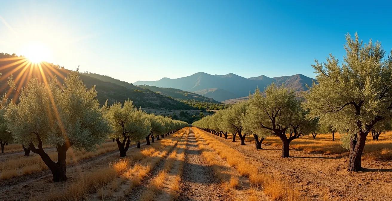 Mapa visual de España mostrando las diferentes zonas climáticas y épocas de poda